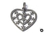 Pave Diamond  Starry Heart Pendant, (DP-2143)